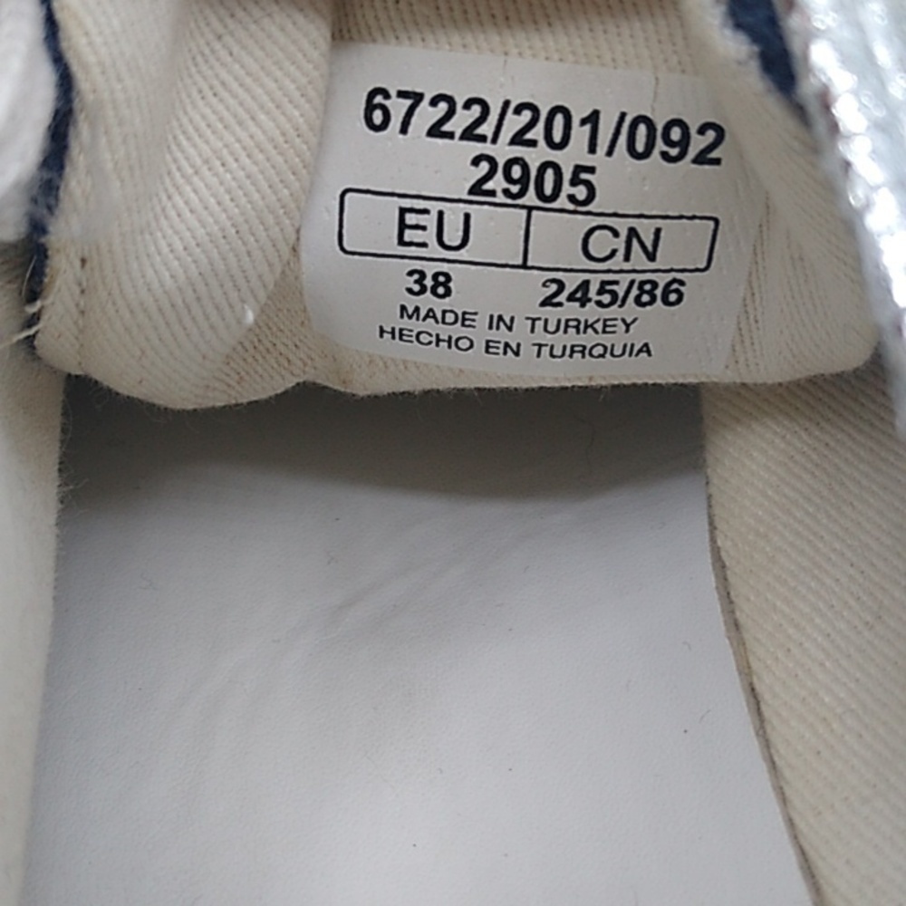 Zara Basic Collection Silver Metallic Sneakers Size -38/US 7.5 - Picture 14 of 16